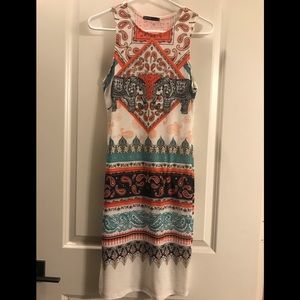 Love Culture Boho Fitted Dress Size L